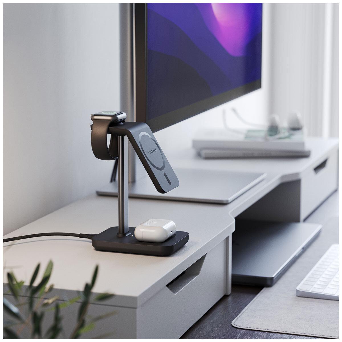 Journey MagSafe Compatible 3 In One Wireless Charging Stand JMS31SBKAU