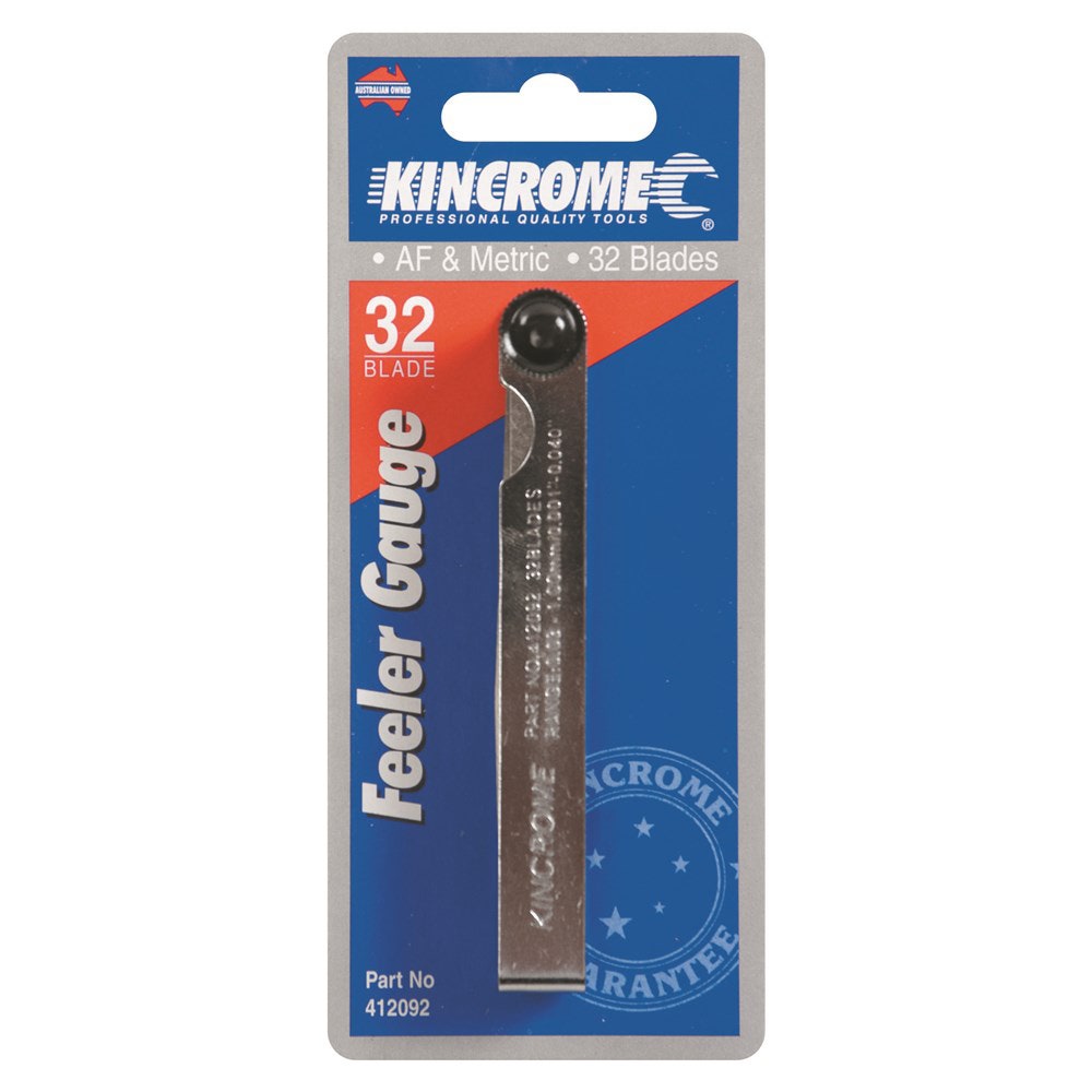 KINCROME 105mm (4 ) Feeler Gauge Set w 32 Blade 412092