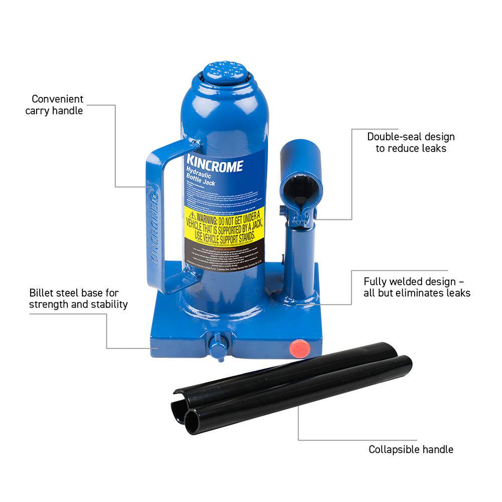 KINCROME 10,000kg Hydraulic Squat Bottle Jack K12158