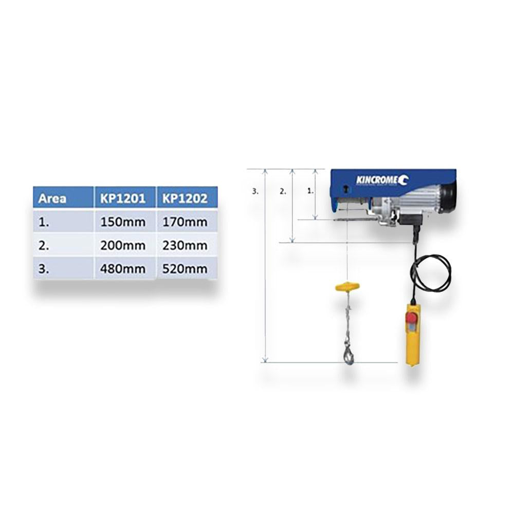 KINCROME 125-250kg Electric Lifting Hoist KP1201