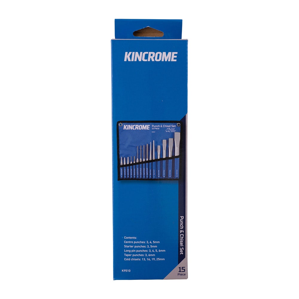 KINCROME 15 Piece Punch and Chisel Set K9510