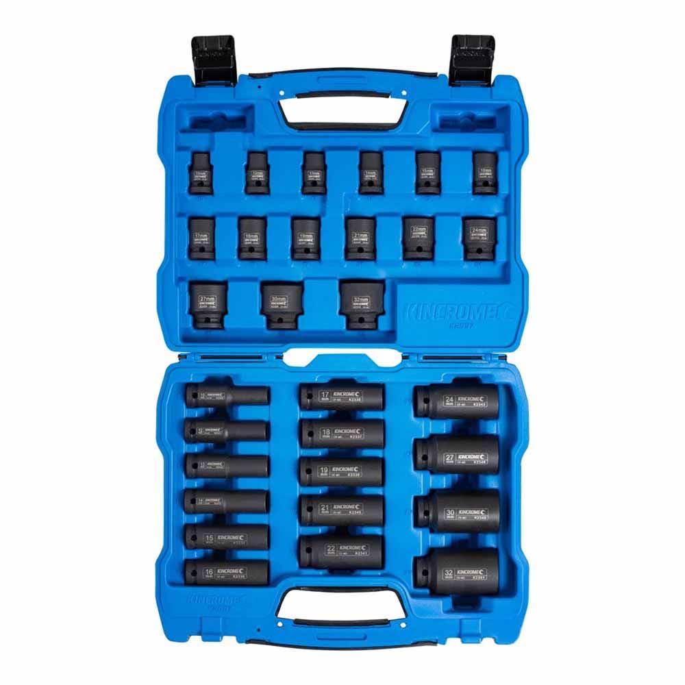 KINCROME 1 2 Metric Impact Socket Set - 30 Piece K2097