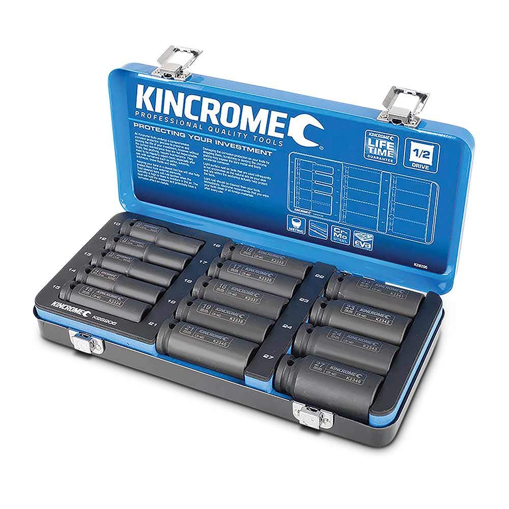 KINCROME 1 2inch Impact Deep Socket Set - 14 Piece K28206