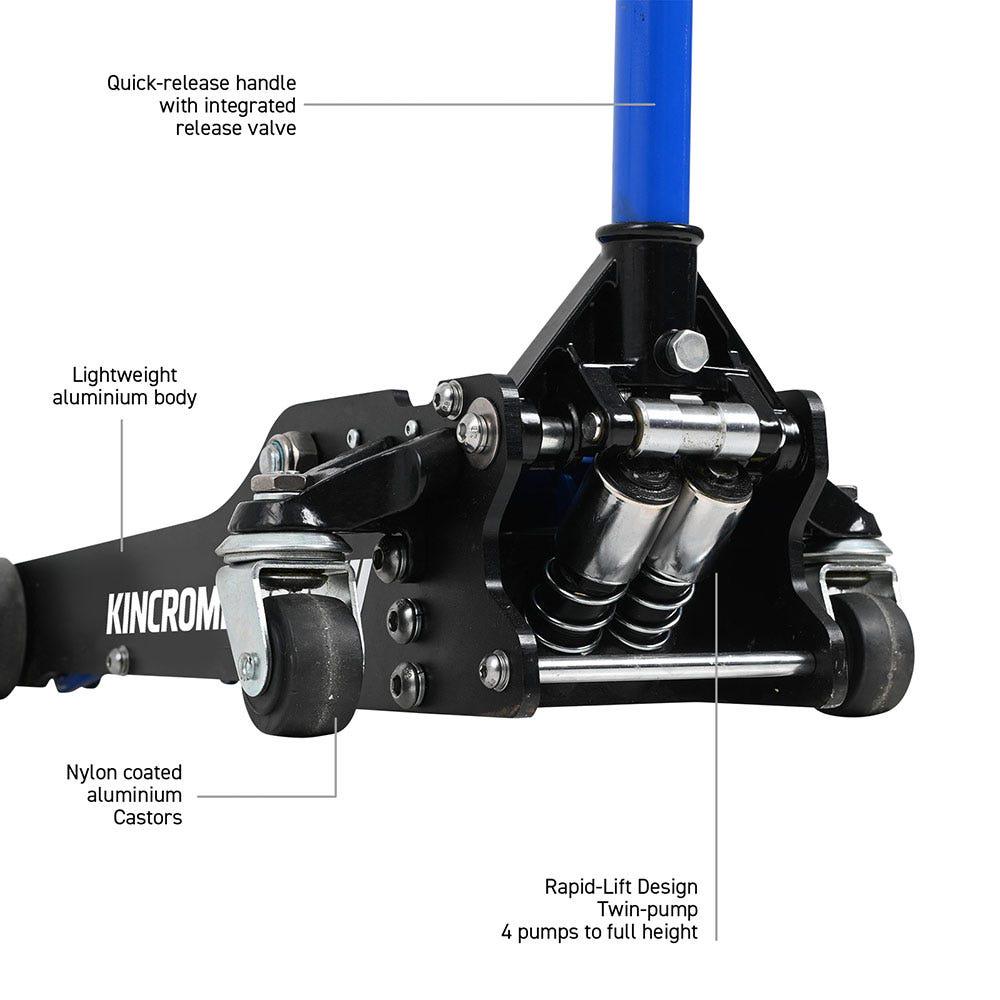 KINCROME 1,450KG Aluminium Body Racing Jack - Rapid Lift K12163