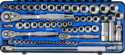 KINCROME 1 4 , 3 8 and 1 2 Drive Socket Set Metric and Imperial - 69 Piece K28042
