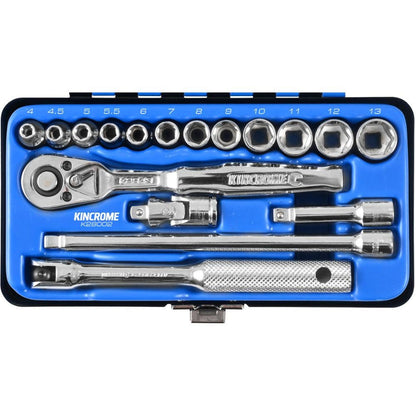 KINCROME 1 4 Drive Socket Set Metric 17 Piece K28002