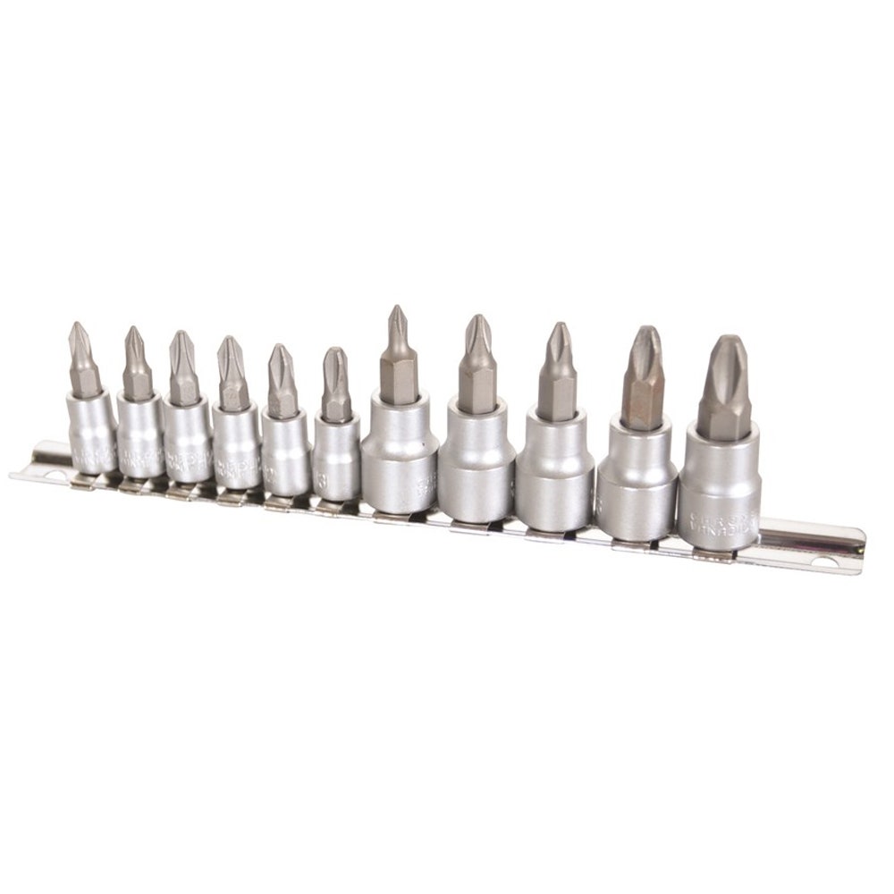 KINCROME 1 4inch and 3 8inch Phillips Socket Set - 11 Piece K5026