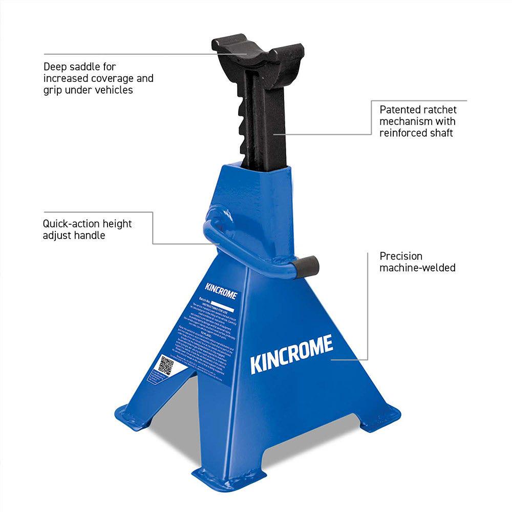 KINCROME 2000kg Axle Stands Ratchet Style Pair K12073
