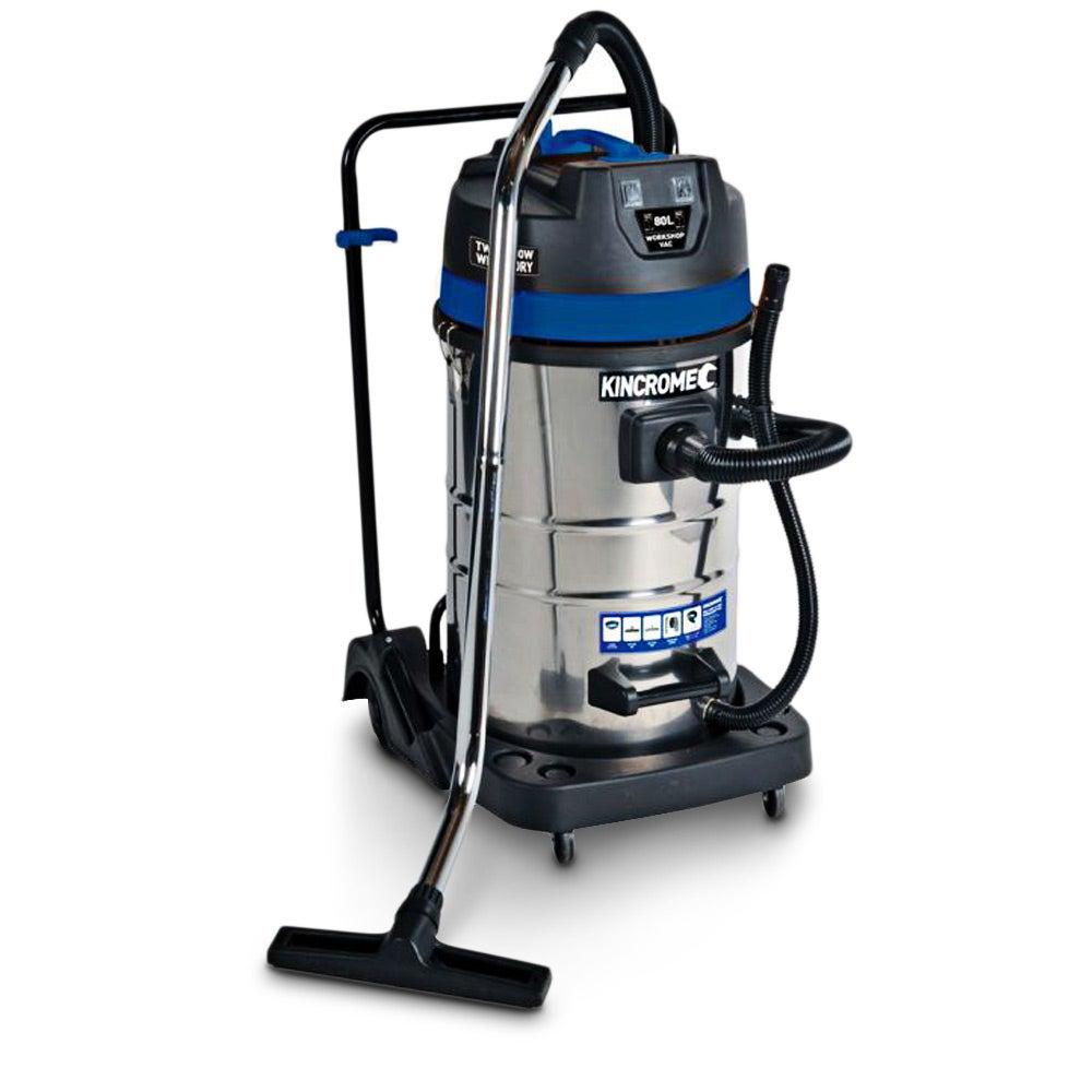 KINCROME 240V Twin 1000W 80L Wet and Dry Workshop Vacuum KP705