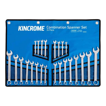 KINCROME 24 Piece Combination Spanner Set - Imperial and Metric 1352424