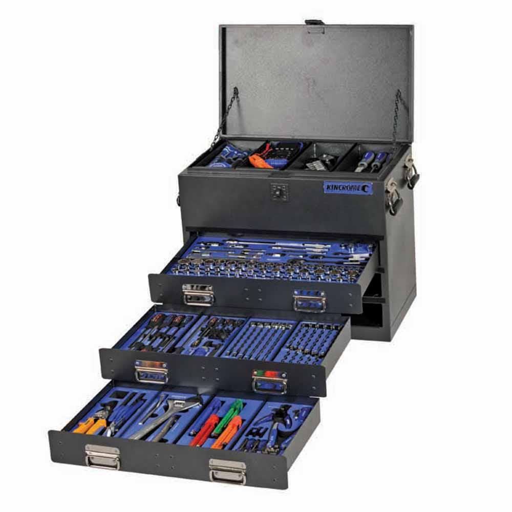 KINCROME 280 Piece 1 4, 3 8 and 1 2 Inch Drive Truck Box Tool Kit K1255