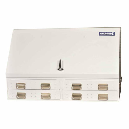 KINCROME 386 Piece 1 4, 3 8 And 1 2 Inch Drive Upright Truck Box Tool Kit White K1257W
