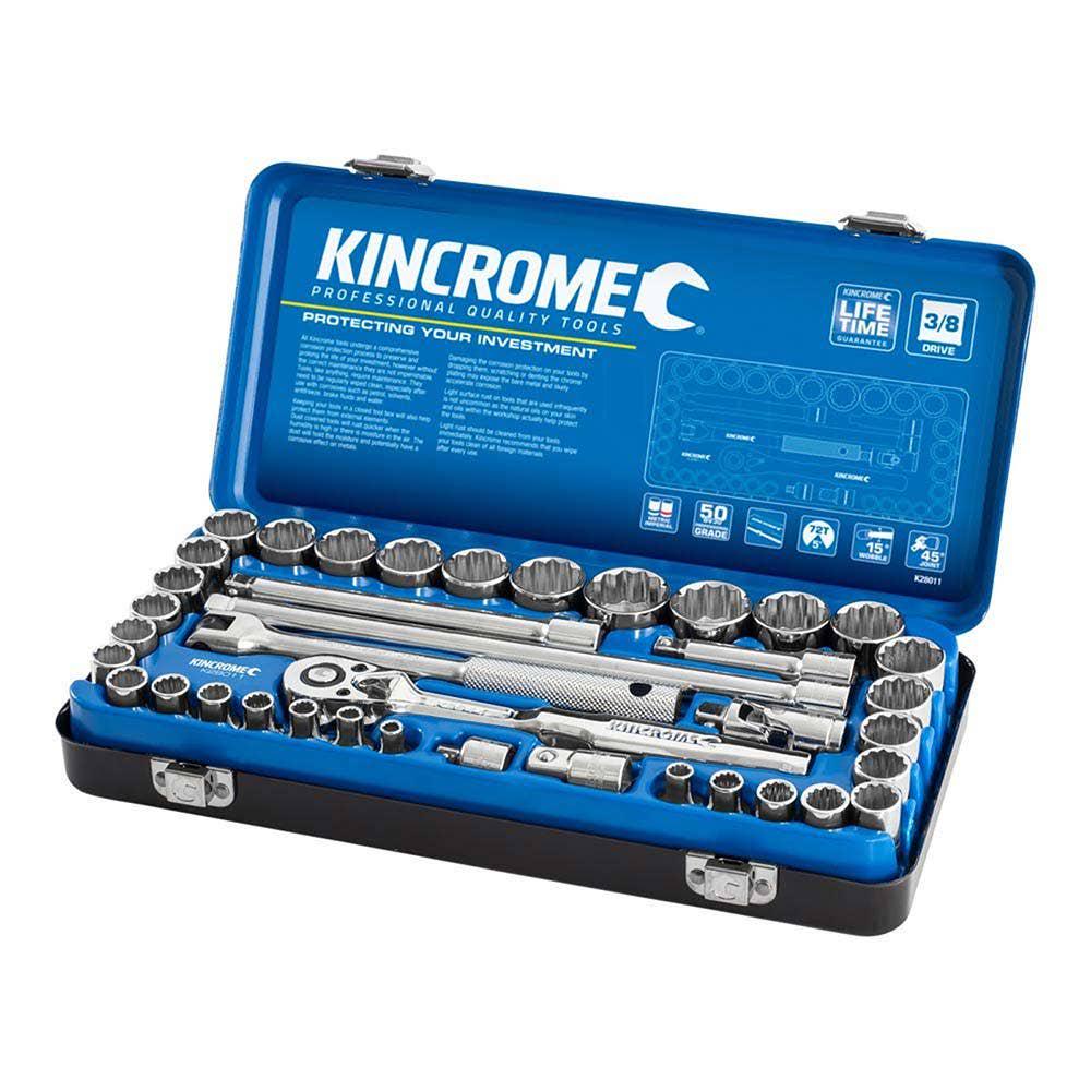 KINCROME 39 Piece 3 8 Drive Metric and Imperial Socket Set K28011