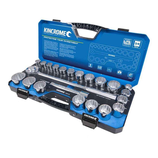 KINCROME 3 4 Drive Socket Set Metric and Imperial 22 Piece K28046