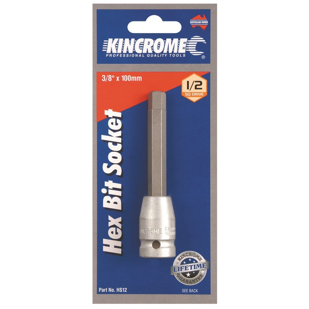 KINCROME 3 8inch 1 2inch Hex Bit Socket Drive HS12