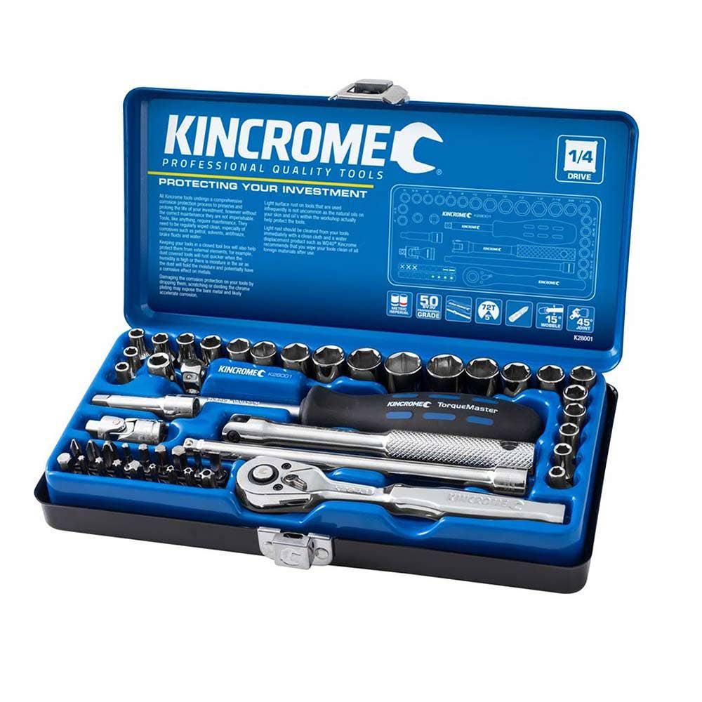 KINCROME 48 Piece 1 4 Drive Metric and Imperial Socket Set K28001