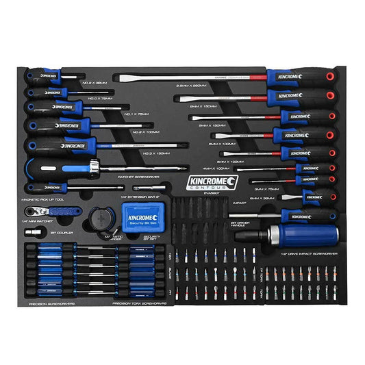 KINCROME Eva Tray 131 Piece Screwdriver and Fastening EVA560T