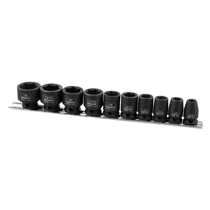 KINCROME Impact 3 8 Drive Socket Rail Imperial 10 Piece K2092