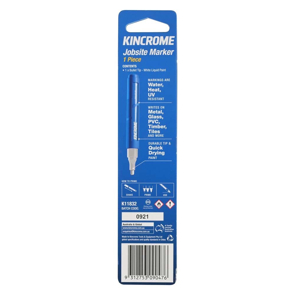 KINCROME Paint Marker Bullet Tip White K11832