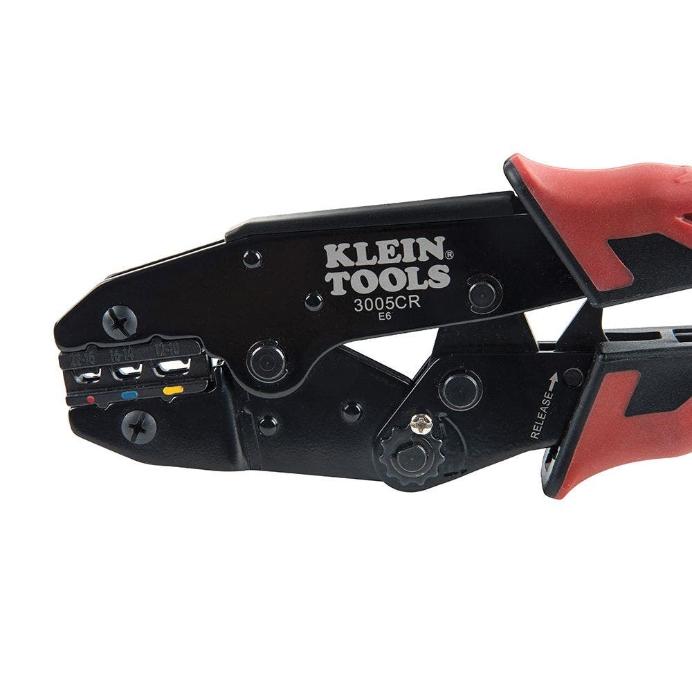 KLEIN 0.5-6mm Insulated Ratcheting Crimper A3005CR