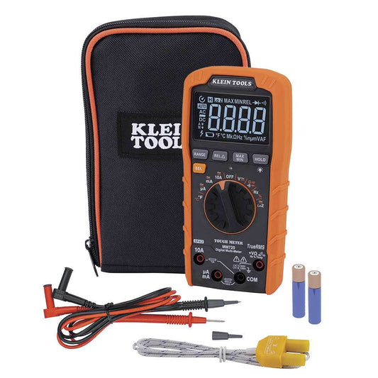 KLEIN 1000V 10A AC DC Digital Multimeter LOZ TRMS Temp CATIV A-MM720