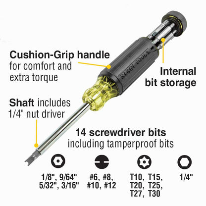 KLEIN 15-in-1 Tamperproof Multi-Bit Screwdriver A-32291