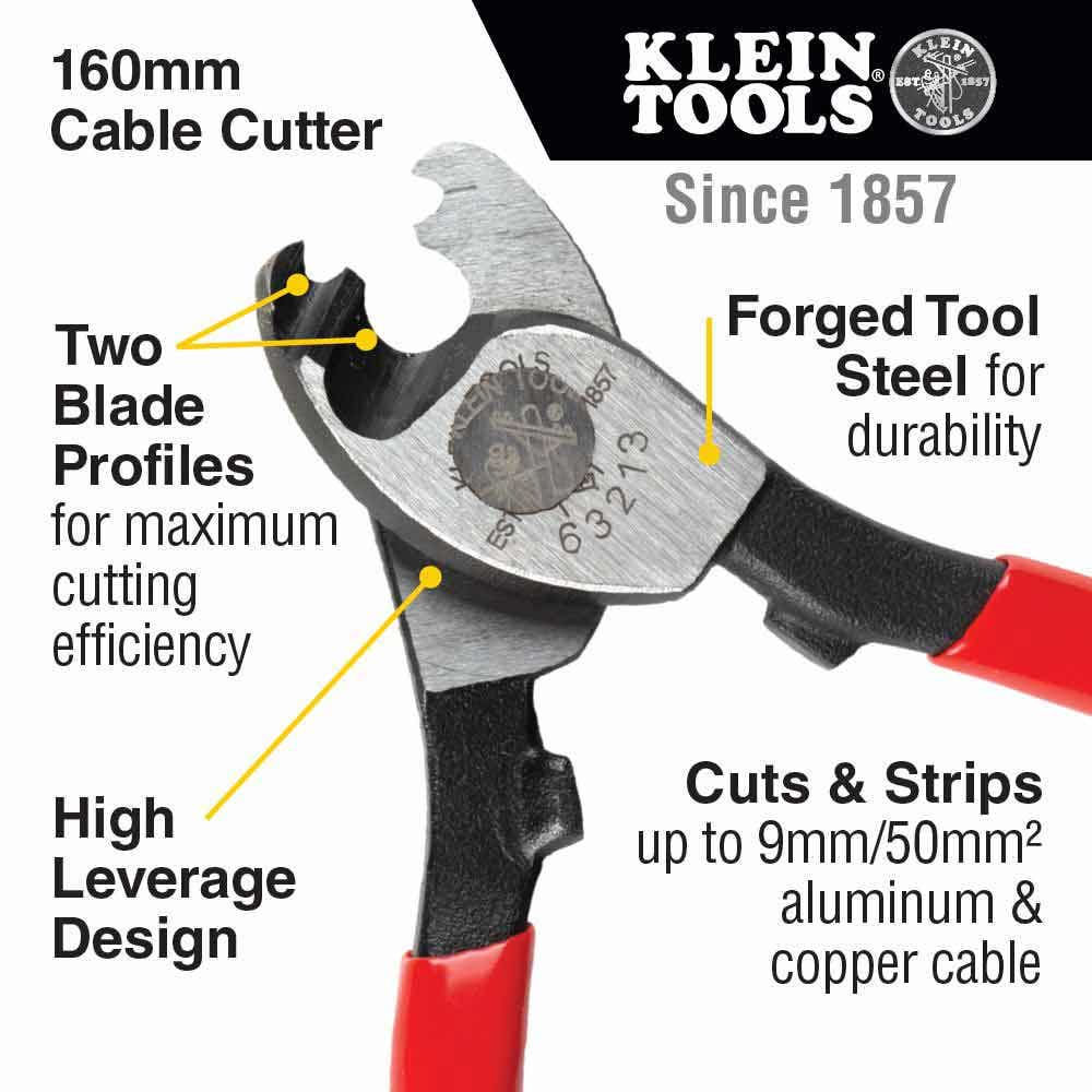 KLEIN 160mm Cable Cutter and STRIPPER A-63213
