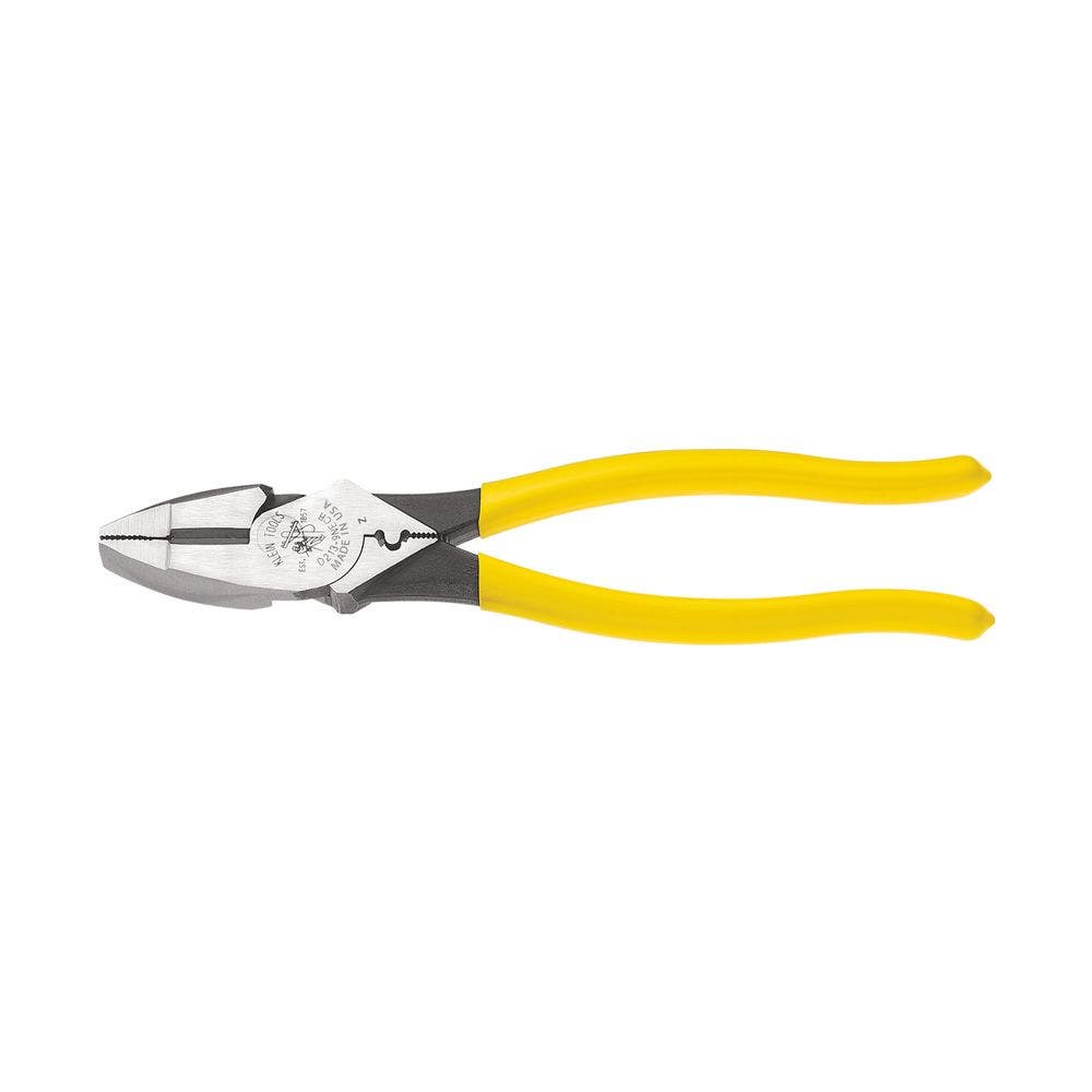 KLEIN 238mm High Leverage Combination Plier w. In-built Crimper AD2139NECR