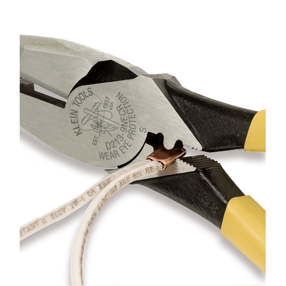 KLEIN 238mm High Leverage Combination Plier w. In-built Crimper AD2139NECR