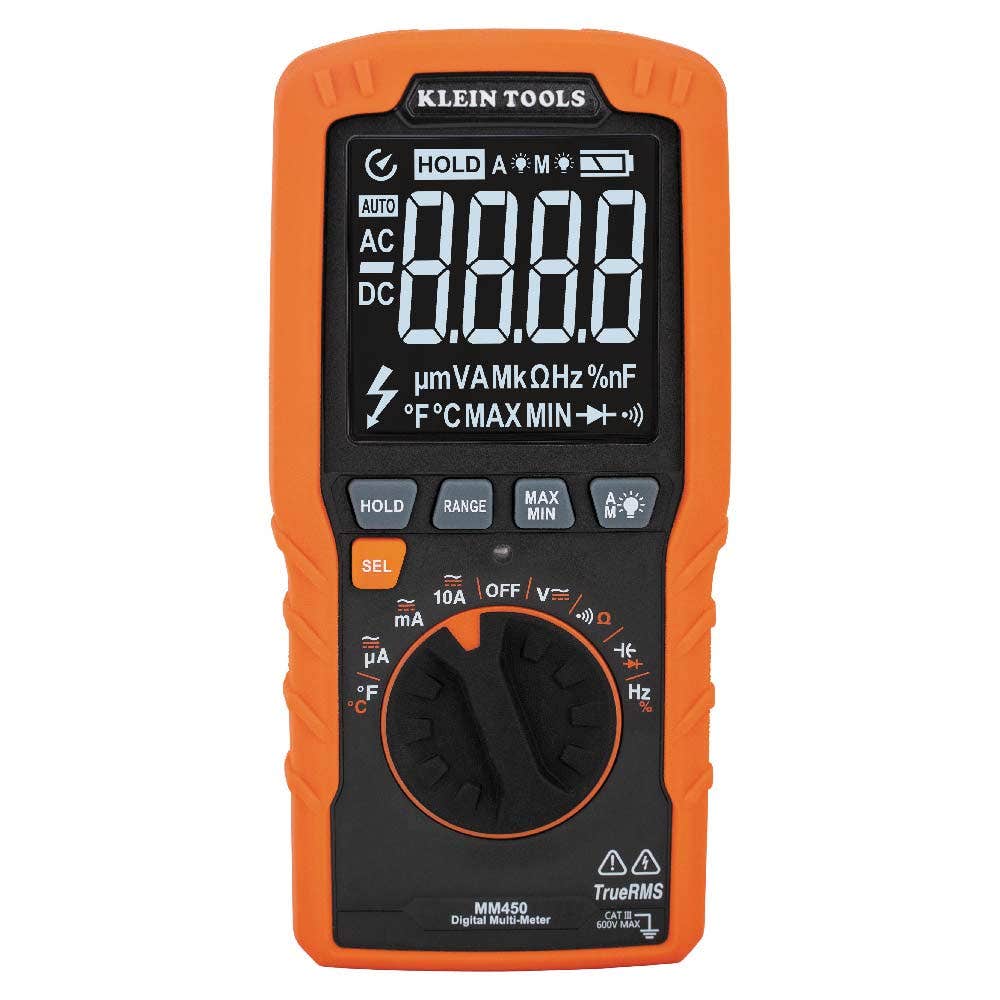 KLEIN 600V 10A AC DC Autorange TRMS Slim Mmeter A-MM450