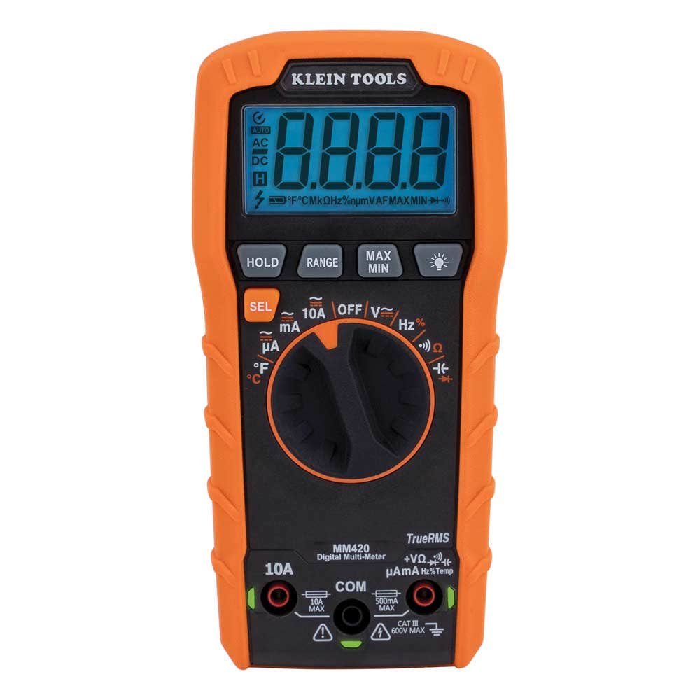 KLEIN 600V 10A AC DC Autorange TRMS Temp Mmeter A-MM420