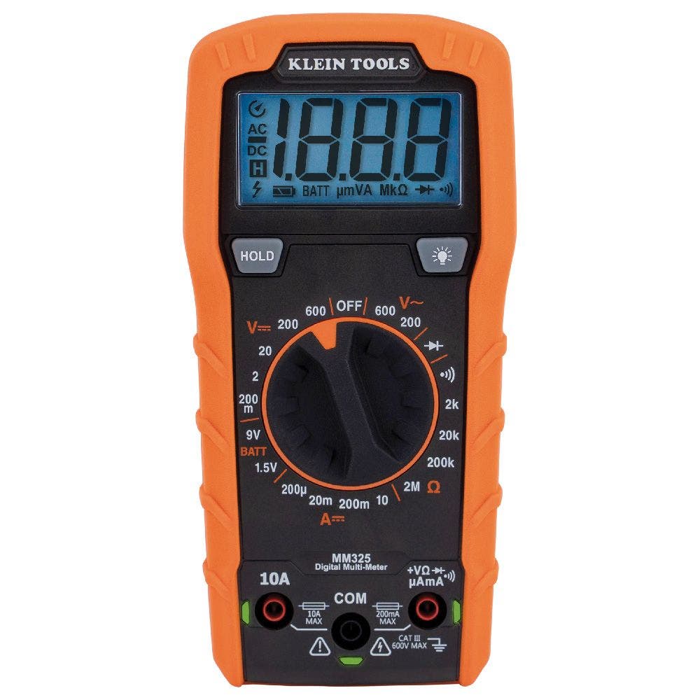 KLEIN 600V AC DC 10A DC Manual Range Multimeter A-MM325