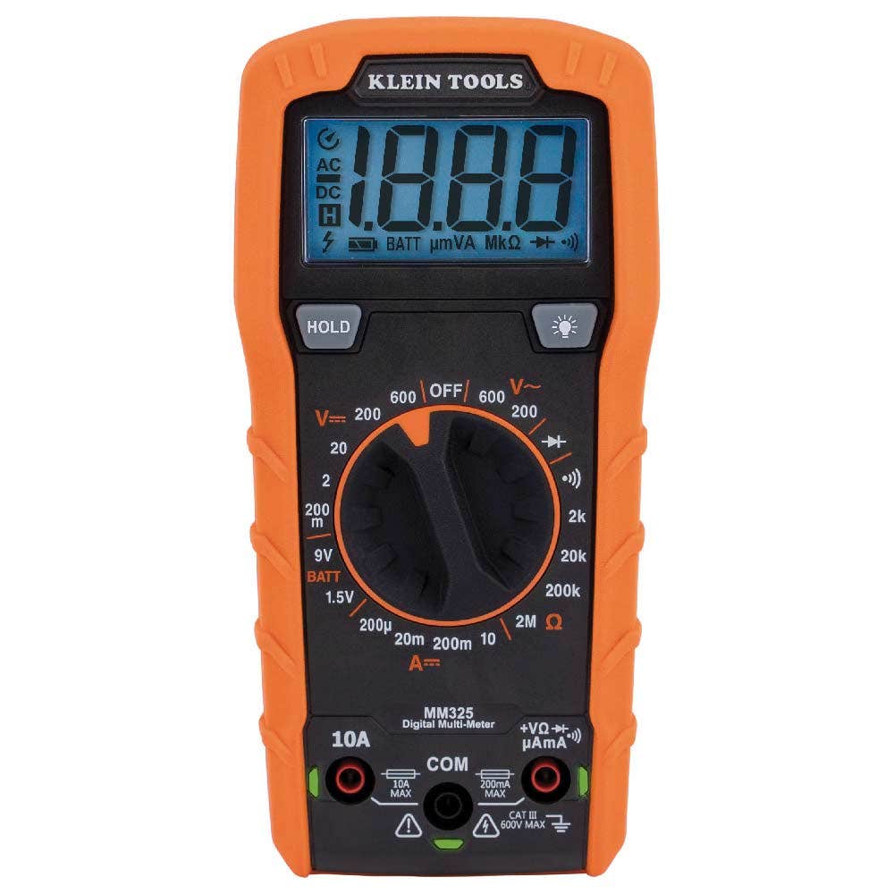 KLEIN 600V AC DC 10A DC Manual Range Multimeter A-MM325