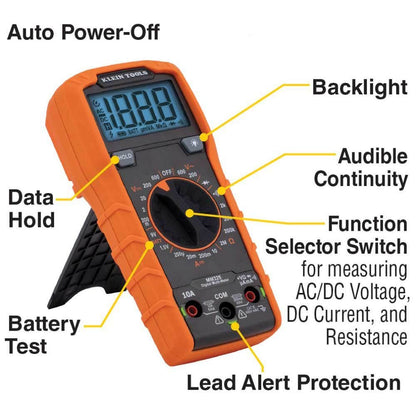 KLEIN 600V AC DC 10A DC Manual Range Multimeter A-MM325