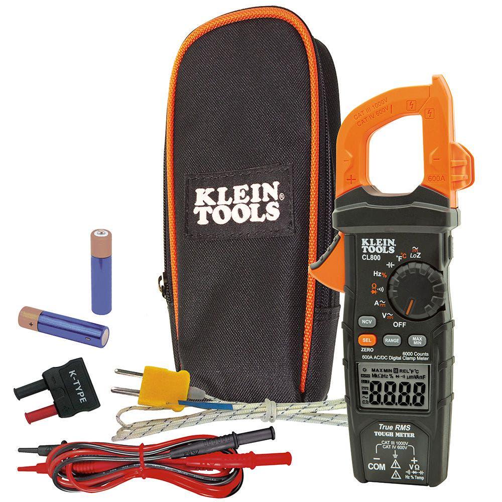 KLEIN 600V CAT4 LoZ 1000V CAT3 AC DC Digital Clamp Meter Auto Off ACL800
