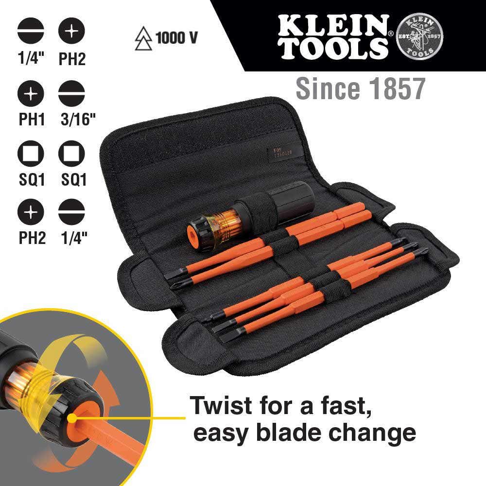 KLEIN 8-in-1 Insulated Screwdriver Set 32288