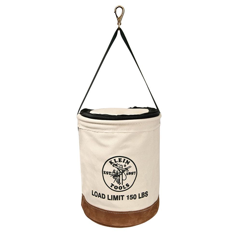 KLEIN Canvas Tool Bucket w Closing Top 5104CLR17