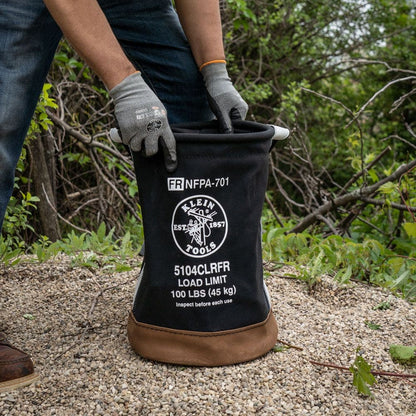 KLEIN Flame-Resistant Top-Closing Tool Bucket 5104CLRFR