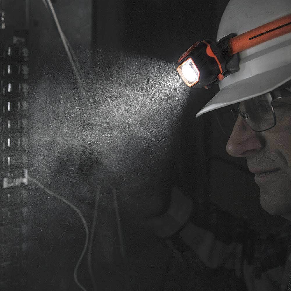 KLEIN LED Head Lamp 2-mode w Hard Hat Strap FL1 A-56220