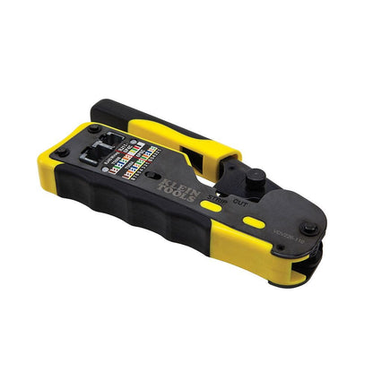 KLEIN Ratcheting Data Cable Crimper for Pass Thru AVDV226110