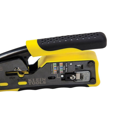 KLEIN Ratcheting Data Cable Crimper for Pass Thru AVDV226110