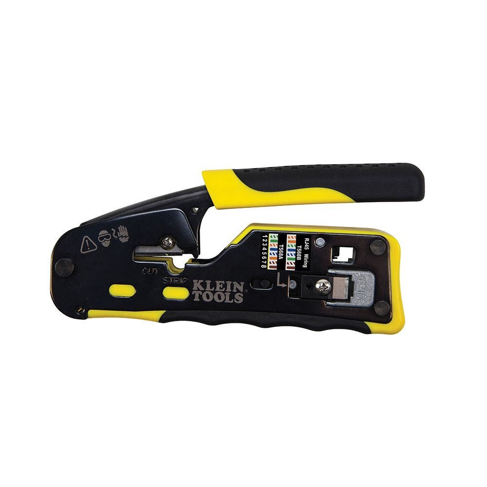 KLEIN Ratcheting Data Cable Crimper for Pass Thru AVDV226110