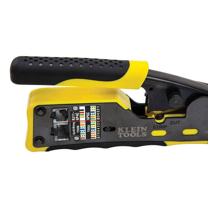 KLEIN Ratcheting Data Cable Crimper for Pass Thru AVDV226110