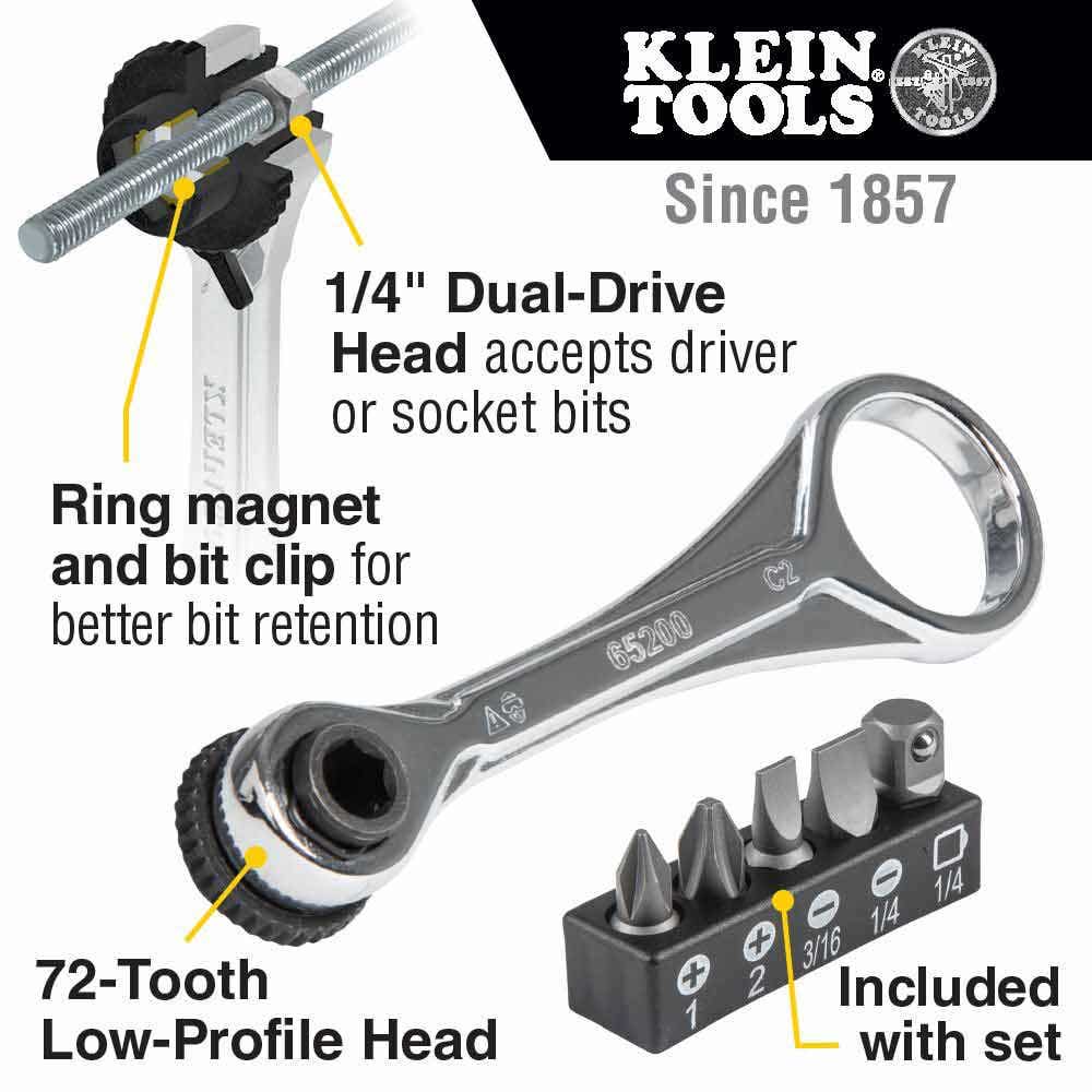 KLEIN Slim-Profile Mini Ratchet Set - 5 Piece A-65200