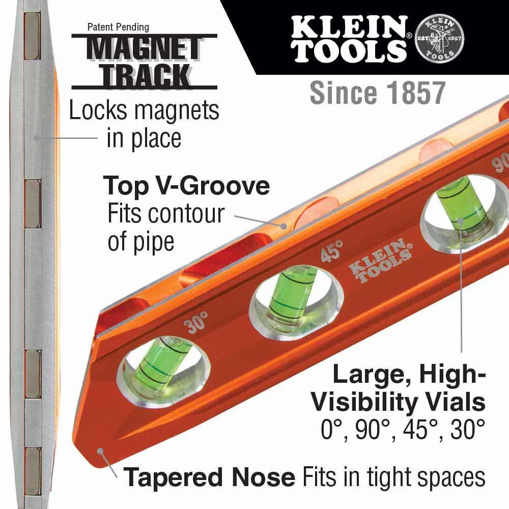 KLEIN Torpedo Billet Level, Rare Earth Magnet A-935RB