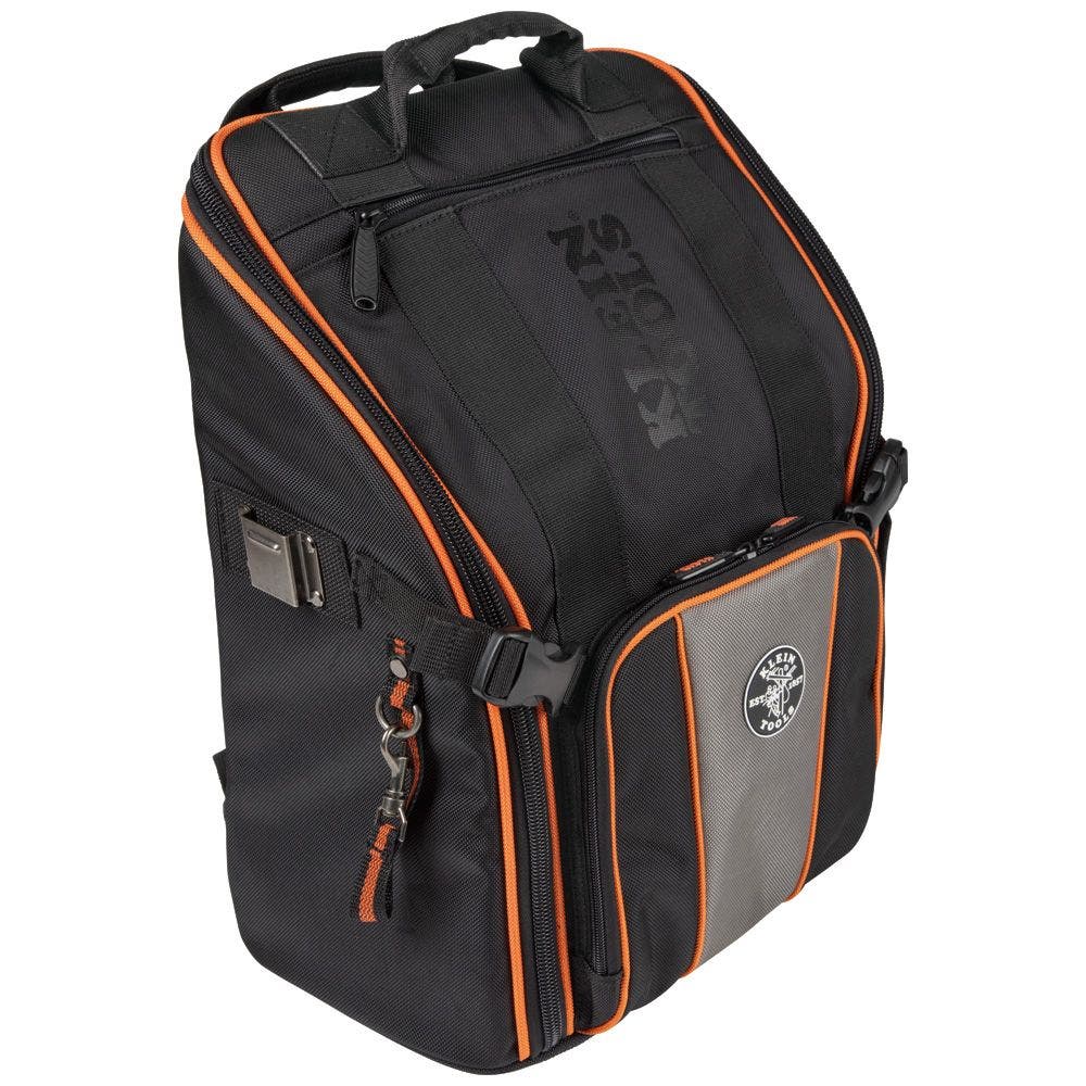 KLEIN Tradesman Pro 21 Pocket Tool Backpack w Work Light 55655
