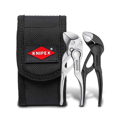 KNIPEX 100mm Mini Cobra and Pliers Wrench Set w Belt Pouch XS 002072V04XS