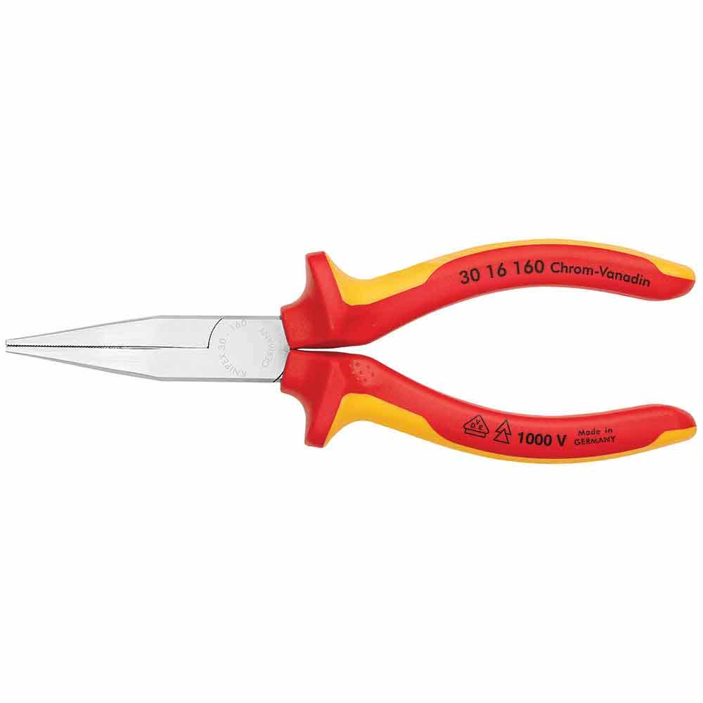 KNIPEX 160mm 1000V Long Nose Pliers 3016160SB