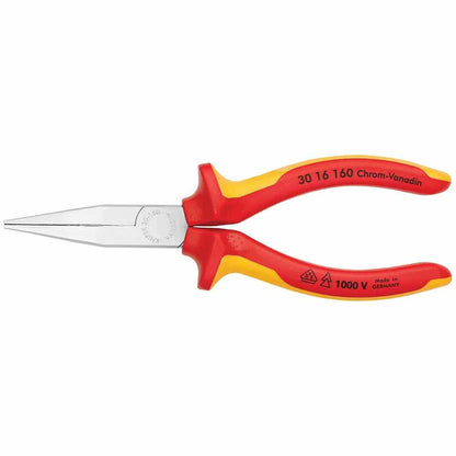 KNIPEX 160mm 1000V Long Nose Pliers 3016160SB