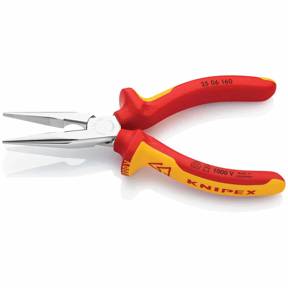KNIPEX 160mm 1000V Snipe Nose Pliers 2506160SB